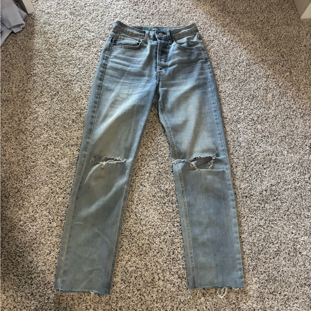Distressed Light Wash Jeans